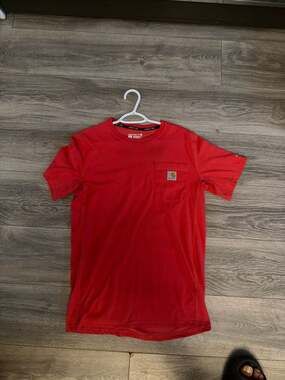 Carhartt Force Relaxed Fit Short Sleeve Pocket T-Shirt in Red